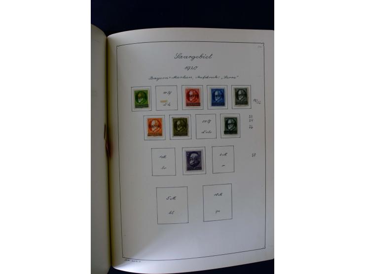 1850/1958, postfrische, ungebrauchte und gestempelte Sammlung mit u.a. Dt. Reich Bl.1, Bl.3 auf Brief etc.; 2 Alben