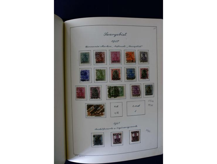 1850/1958, postfrische, ungebrauchte und gestempelte Sammlung mit u.a. Dt. Reich Bl.1, Bl.3 auf Brief etc.; 2 Alben