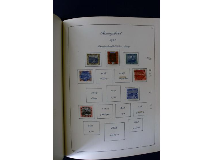 1850/1958, postfrische, ungebrauchte und gestempelte Sammlung mit u.a. Dt. Reich Bl.1, Bl.3 auf Brief etc.; 2 Alben