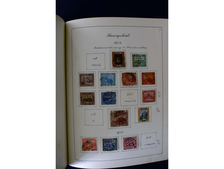 1850/1958, postfrische, ungebrauchte und gestempelte Sammlung mit u.a. Dt. Reich Bl.1, Bl.3 auf Brief etc.; 2 Alben