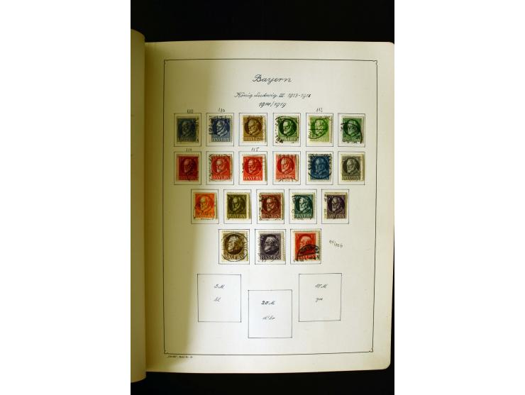 1850/1958, postfrische, ungebrauchte und gestempelte Sammlung mit u.a. Dt. Reich Bl.1, Bl.3 auf Brief etc.; 2 Alben
