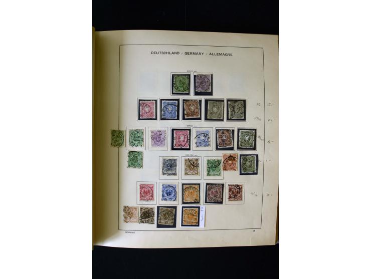 1850/1958, postfrische, ungebrauchte und gestempelte Sammlung mit u.a. Dt. Reich Bl.1, Bl.3 auf Brief etc.; 2 Alben