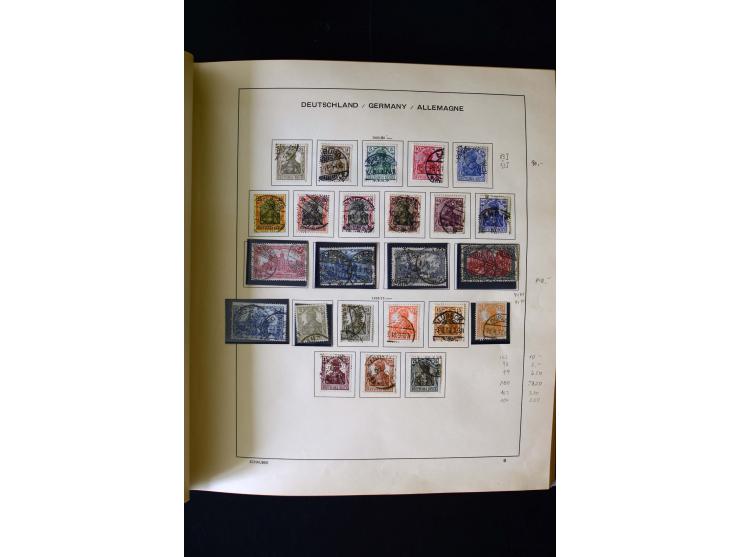 1850/1958, postfrische, ungebrauchte und gestempelte Sammlung mit u.a. Dt. Reich Bl.1, Bl.3 auf Brief etc.; 2 Alben