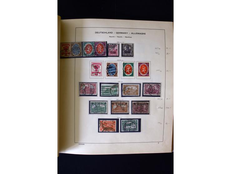 1850/1958, postfrische, ungebrauchte und gestempelte Sammlung mit u.a. Dt. Reich Bl.1, Bl.3 auf Brief etc.; 2 Alben