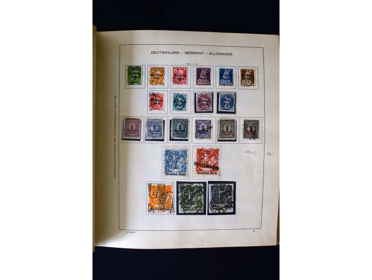 1850/1958, postfrische, ungebrauchte und gestempelte Sammlung mit u.a. Dt. Reich Bl.1, Bl.3 auf Brief etc.; 2 Alben