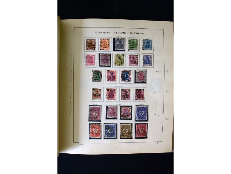 1850/1958, postfrische, ungebrauchte und gestempelte Sammlung mit u.a. Dt. Reich Bl.1, Bl.3 auf Brief etc.; 2 Alben