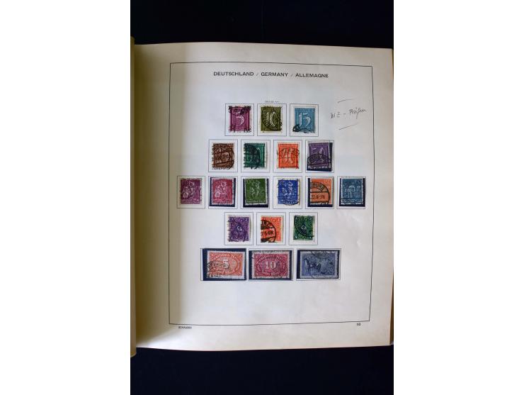 1850/1958, postfrische, ungebrauchte und gestempelte Sammlung mit u.a. Dt. Reich Bl.1, Bl.3 auf Brief etc.; 2 Alben