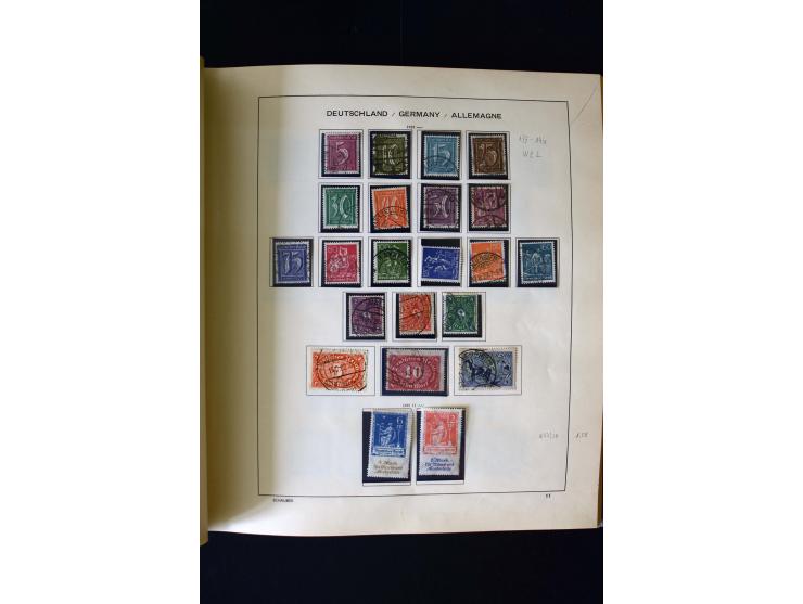 1850/1958, postfrische, ungebrauchte und gestempelte Sammlung mit u.a. Dt. Reich Bl.1, Bl.3 auf Brief etc.; 2 Alben