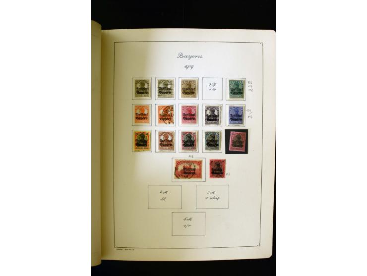 1850/1958, postfrische, ungebrauchte und gestempelte Sammlung mit u.a. Dt. Reich Bl.1, Bl.3 auf Brief etc.; 2 Alben