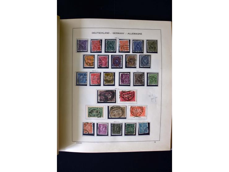 1850/1958, postfrische, ungebrauchte und gestempelte Sammlung mit u.a. Dt. Reich Bl.1, Bl.3 auf Brief etc.; 2 Alben