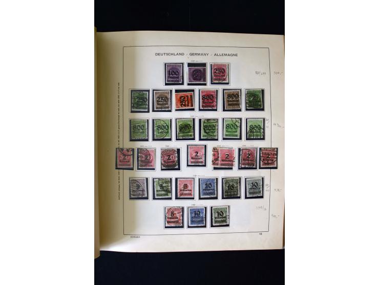 1850/1958, postfrische, ungebrauchte und gestempelte Sammlung mit u.a. Dt. Reich Bl.1, Bl.3 auf Brief etc.; 2 Alben
