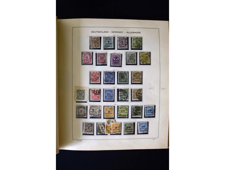 1850/1958, postfrische, ungebrauchte und gestempelte Sammlung mit u.a. Dt. Reich Bl.1, Bl.3 auf Brief etc.; 2 Alben