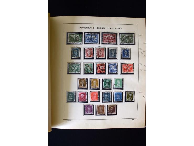 1850/1958, postfrische, ungebrauchte und gestempelte Sammlung mit u.a. Dt. Reich Bl.1, Bl.3 auf Brief etc.; 2 Alben
