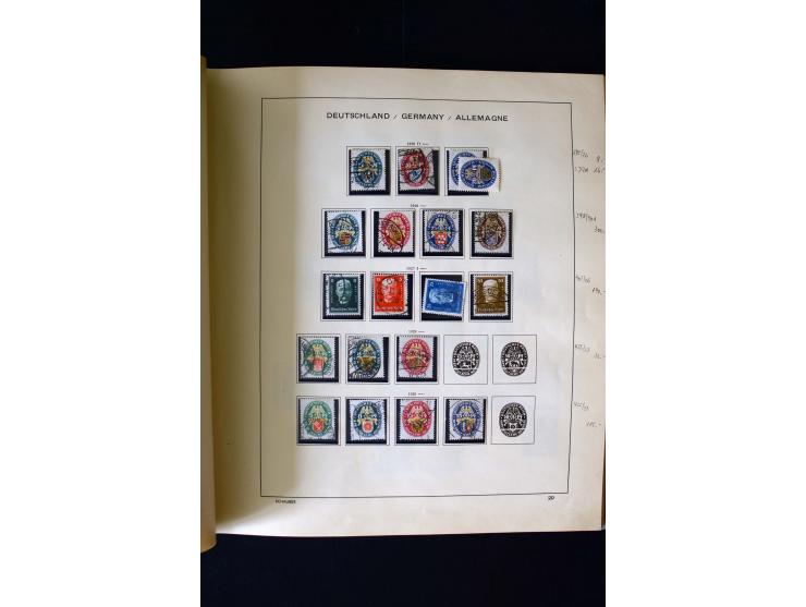 1850/1958, postfrische, ungebrauchte und gestempelte Sammlung mit u.a. Dt. Reich Bl.1, Bl.3 auf Brief etc.; 2 Alben