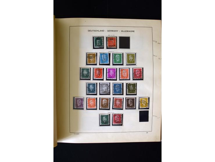 1850/1958, postfrische, ungebrauchte und gestempelte Sammlung mit u.a. Dt. Reich Bl.1, Bl.3 auf Brief etc.; 2 Alben