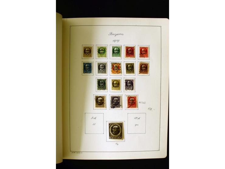 1850/1958, postfrische, ungebrauchte und gestempelte Sammlung mit u.a. Dt. Reich Bl.1, Bl.3 auf Brief etc.; 2 Alben