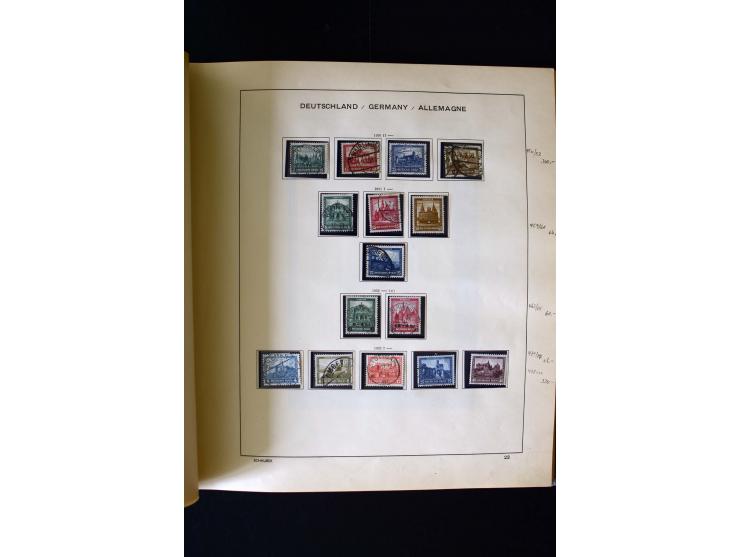 1850/1958, postfrische, ungebrauchte und gestempelte Sammlung mit u.a. Dt. Reich Bl.1, Bl.3 auf Brief etc.; 2 Alben