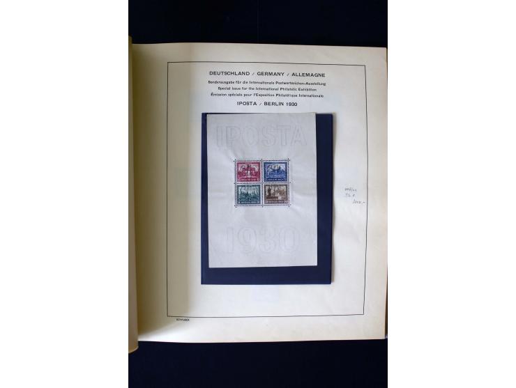 1850/1958, postfrische, ungebrauchte und gestempelte Sammlung mit u.a. Dt. Reich Bl.1, Bl.3 auf Brief etc.; 2 Alben
