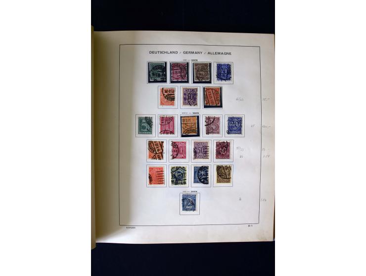1850/1958, postfrische, ungebrauchte und gestempelte Sammlung mit u.a. Dt. Reich Bl.1, Bl.3 auf Brief etc.; 2 Alben