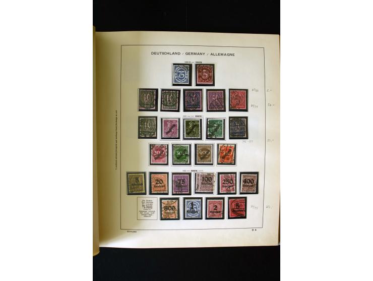 1850/1958, postfrische, ungebrauchte und gestempelte Sammlung mit u.a. Dt. Reich Bl.1, Bl.3 auf Brief etc.; 2 Alben