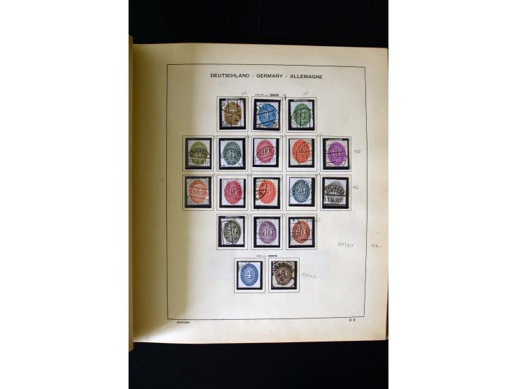 1850/1958, postfrische, ungebrauchte und gestempelte Sammlung mit u.a. Dt. Reich Bl.1, Bl.3 auf Brief etc.; 2 Alben