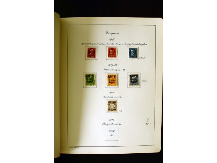 1850/1958, postfrische, ungebrauchte und gestempelte Sammlung mit u.a. Dt. Reich Bl.1, Bl.3 auf Brief etc.; 2 Alben