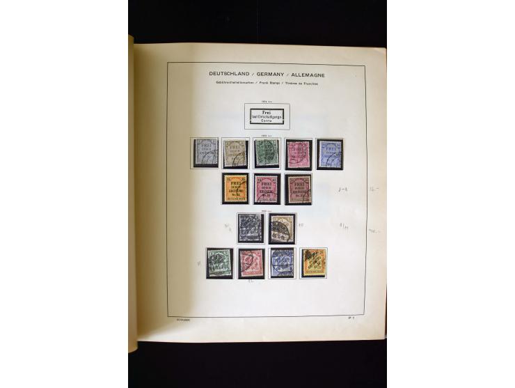 1850/1958, postfrische, ungebrauchte und gestempelte Sammlung mit u.a. Dt. Reich Bl.1, Bl.3 auf Brief etc.; 2 Alben