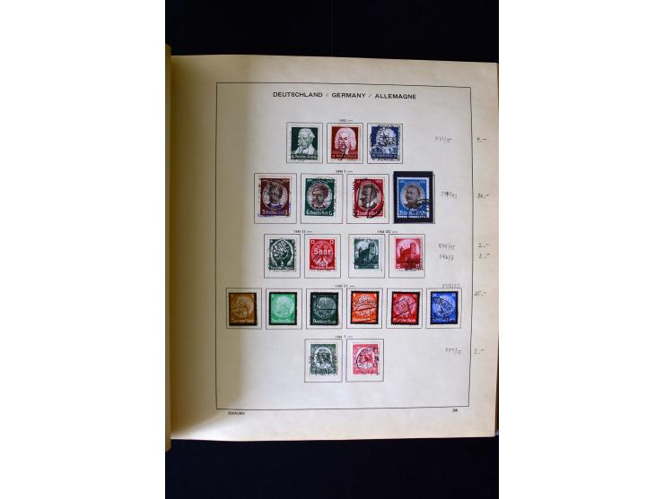 1850/1958, postfrische, ungebrauchte und gestempelte Sammlung mit u.a. Dt. Reich Bl.1, Bl.3 auf Brief etc.; 2 Alben