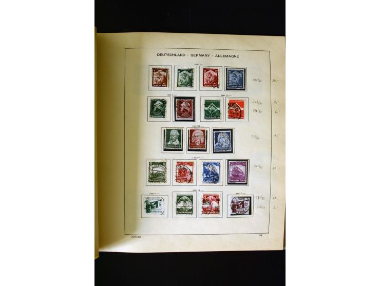 1850/1958, postfrische, ungebrauchte und gestempelte Sammlung mit u.a. Dt. Reich Bl.1, Bl.3 auf Brief etc.; 2 Alben