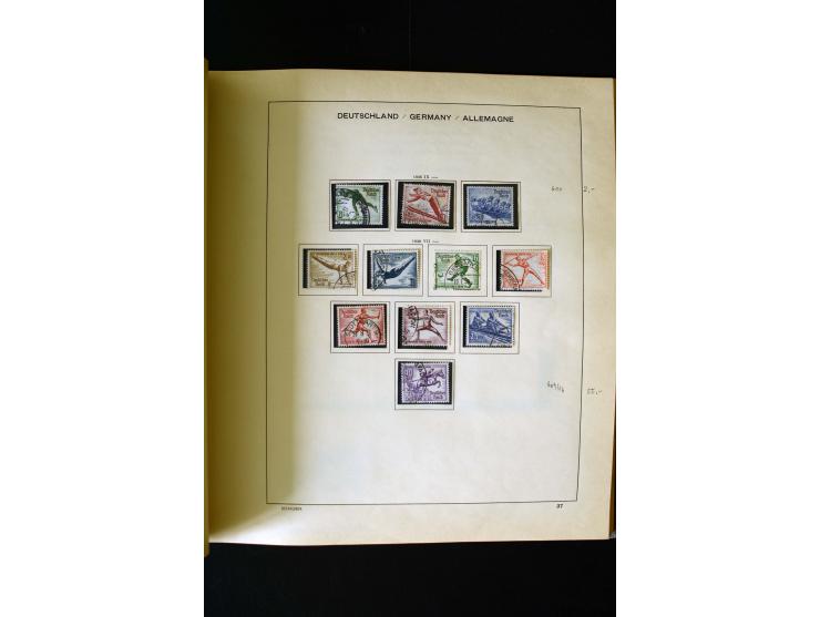 1850/1958, postfrische, ungebrauchte und gestempelte Sammlung mit u.a. Dt. Reich Bl.1, Bl.3 auf Brief etc.; 2 Alben