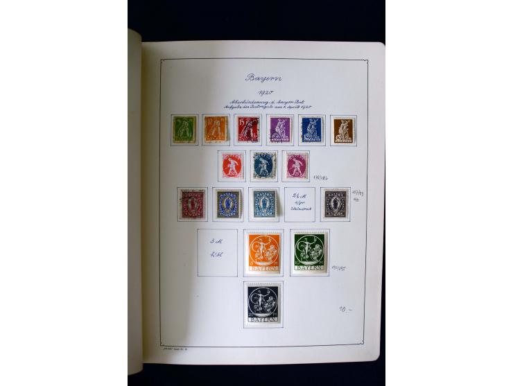 1850/1958, postfrische, ungebrauchte und gestempelte Sammlung mit u.a. Dt. Reich Bl.1, Bl.3 auf Brief etc.; 2 Alben