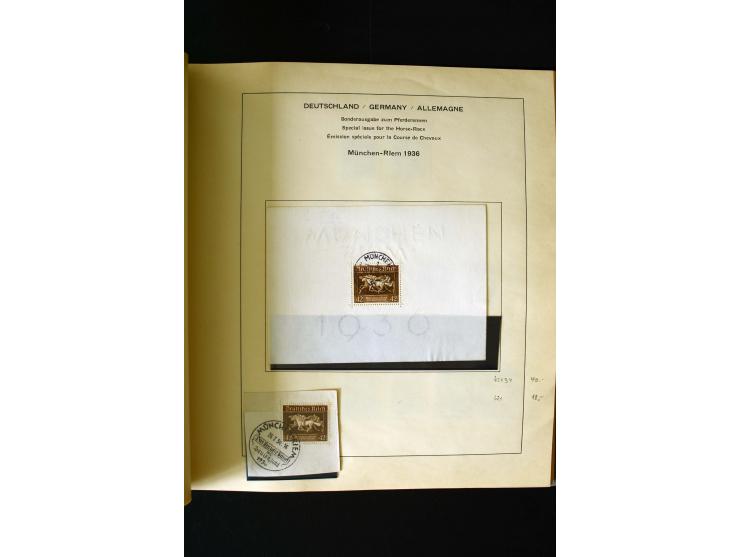 1850/1958, postfrische, ungebrauchte und gestempelte Sammlung mit u.a. Dt. Reich Bl.1, Bl.3 auf Brief etc.; 2 Alben