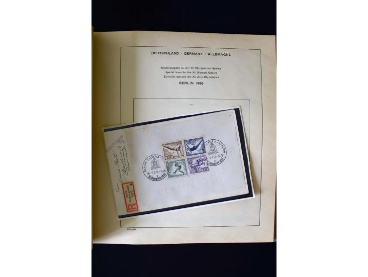 1850/1958, postfrische, ungebrauchte und gestempelte Sammlung mit u.a. Dt. Reich Bl.1, Bl.3 auf Brief etc.; 2 Alben