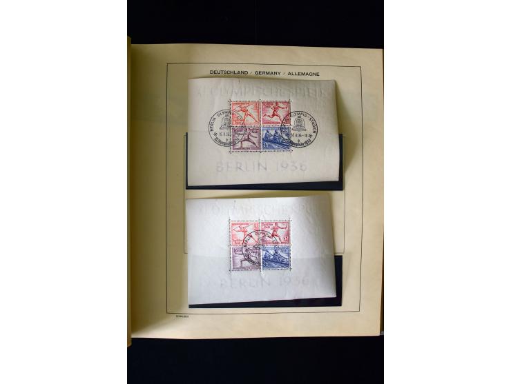 1850/1958, postfrische, ungebrauchte und gestempelte Sammlung mit u.a. Dt. Reich Bl.1, Bl.3 auf Brief etc.; 2 Alben