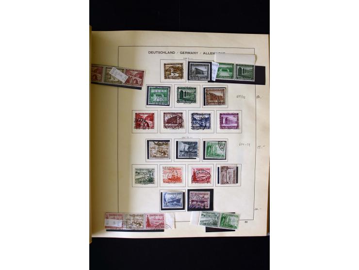 1850/1958, postfrische, ungebrauchte und gestempelte Sammlung mit u.a. Dt. Reich Bl.1, Bl.3 auf Brief etc.; 2 Alben