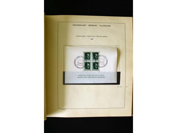 1850/1958, postfrische, ungebrauchte und gestempelte Sammlung mit u.a. Dt. Reich Bl.1, Bl.3 auf Brief etc.; 2 Alben