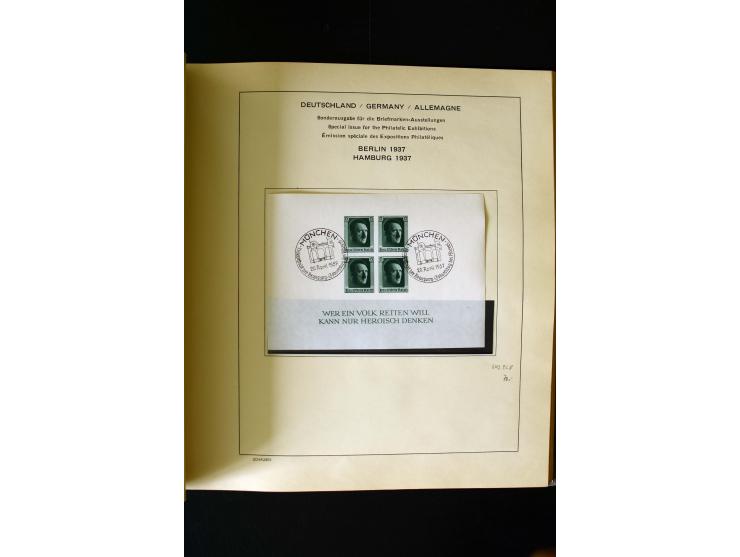 1850/1958, postfrische, ungebrauchte und gestempelte Sammlung mit u.a. Dt. Reich Bl.1, Bl.3 auf Brief etc.; 2 Alben