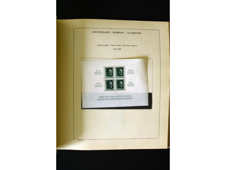 1850/1958, postfrische, ungebrauchte und gestempelte Sammlung mit u.a. Dt. Reich Bl.1, Bl.3 auf Brief etc.; 2 Alben