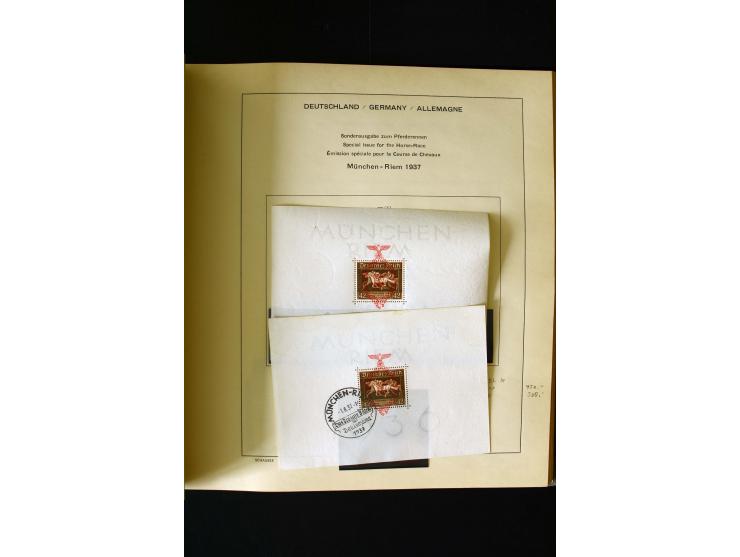 1850/1958, postfrische, ungebrauchte und gestempelte Sammlung mit u.a. Dt. Reich Bl.1, Bl.3 auf Brief etc.; 2 Alben