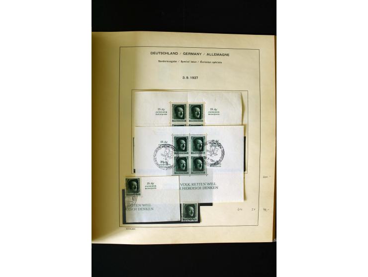 1850/1958, postfrische, ungebrauchte und gestempelte Sammlung mit u.a. Dt. Reich Bl.1, Bl.3 auf Brief etc.; 2 Alben