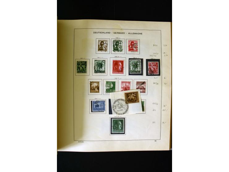 1850/1958, postfrische, ungebrauchte und gestempelte Sammlung mit u.a. Dt. Reich Bl.1, Bl.3 auf Brief etc.; 2 Alben
