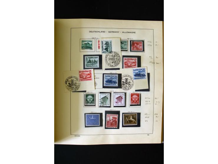 1850/1958, postfrische, ungebrauchte und gestempelte Sammlung mit u.a. Dt. Reich Bl.1, Bl.3 auf Brief etc.; 2 Alben