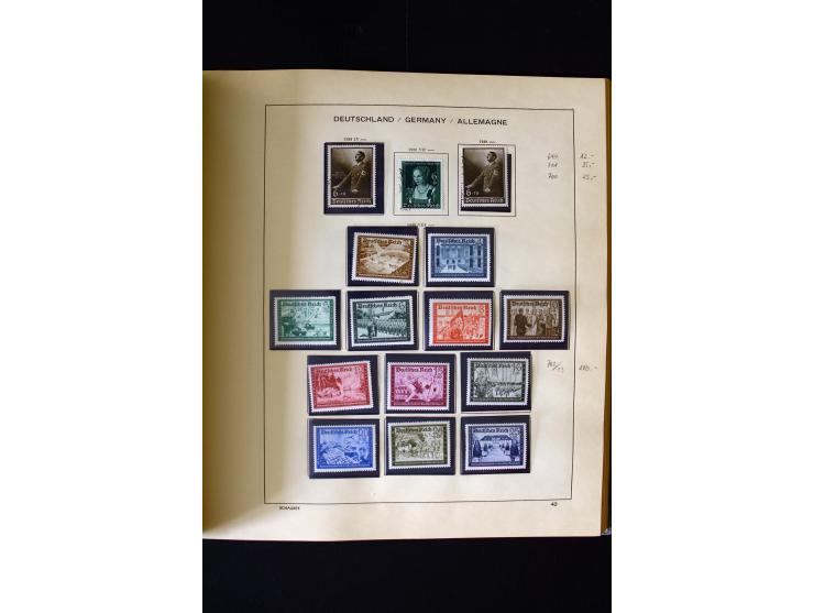 1850/1958, postfrische, ungebrauchte und gestempelte Sammlung mit u.a. Dt. Reich Bl.1, Bl.3 auf Brief etc.; 2 Alben