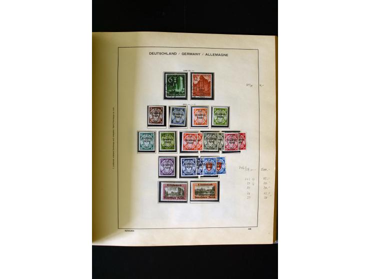 1850/1958, postfrische, ungebrauchte und gestempelte Sammlung mit u.a. Dt. Reich Bl.1, Bl.3 auf Brief etc.; 2 Alben