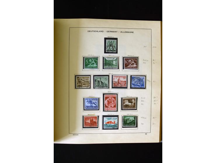1850/1958, postfrische, ungebrauchte und gestempelte Sammlung mit u.a. Dt. Reich Bl.1, Bl.3 auf Brief etc.; 2 Alben