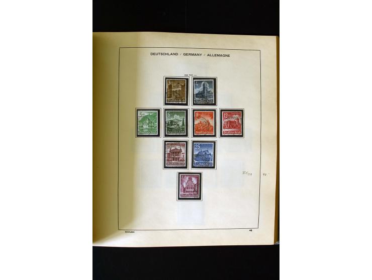 1850/1958, postfrische, ungebrauchte und gestempelte Sammlung mit u.a. Dt. Reich Bl.1, Bl.3 auf Brief etc.; 2 Alben