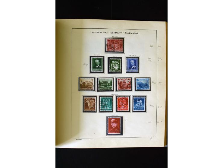 1850/1958, postfrische, ungebrauchte und gestempelte Sammlung mit u.a. Dt. Reich Bl.1, Bl.3 auf Brief etc.; 2 Alben