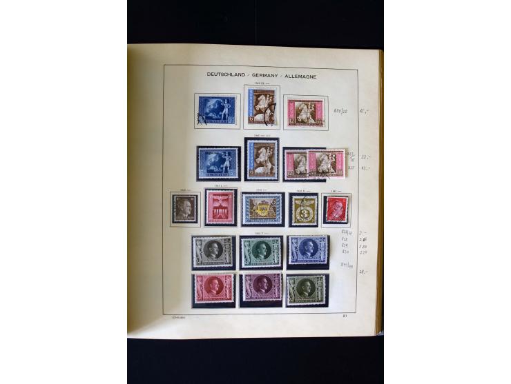 1850/1958, postfrische, ungebrauchte und gestempelte Sammlung mit u.a. Dt. Reich Bl.1, Bl.3 auf Brief etc.; 2 Alben