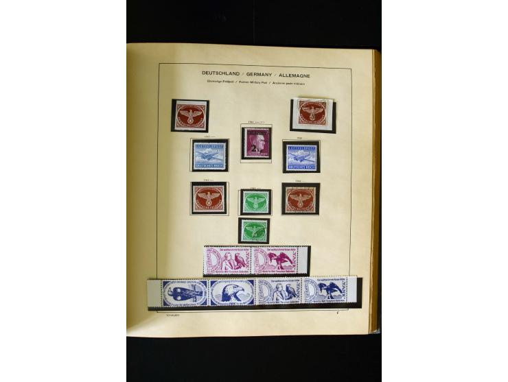 1850/1958, postfrische, ungebrauchte und gestempelte Sammlung mit u.a. Dt. Reich Bl.1, Bl.3 auf Brief etc.; 2 Alben