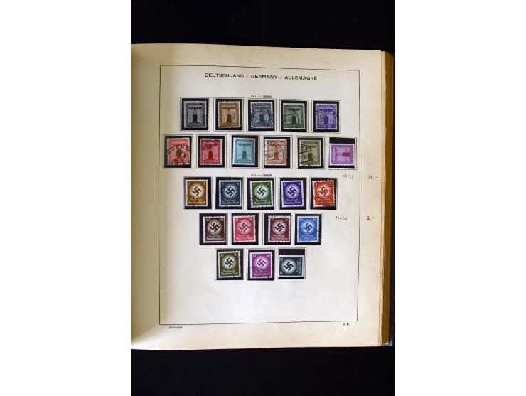 1850/1958, postfrische, ungebrauchte und gestempelte Sammlung mit u.a. Dt. Reich Bl.1, Bl.3 auf Brief etc.; 2 Alben